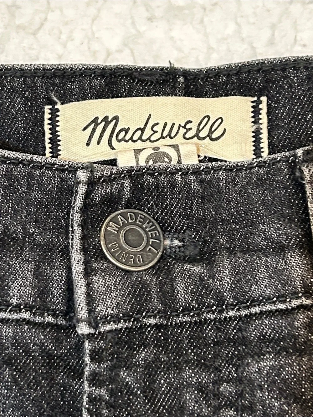 Madewell The Perfect Vintage Wide Leg Crop Jean size 27 Robles Wash Black - Picture 6 of 16